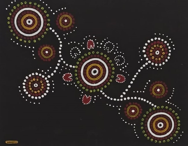 Laurence Poulain, Aborigène, acrylique sur toile