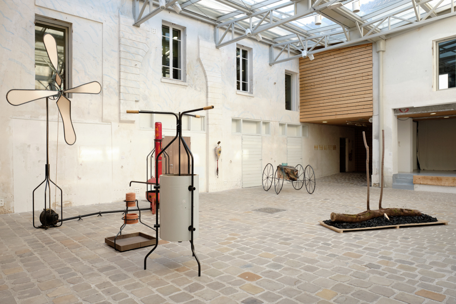 Biennale 2020 - vue de la Verrière : F. Dufeil, Y. Estevenin, P. Itoua © Ville de Houilles